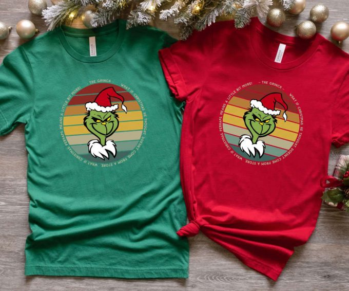 Retro Grinch Tshirt, Christmas Gift For Women, Merry Grinchmas Tee, Cute Grinch T-Shirt For Girls, Funny Grinch Shirt For Christmas 2