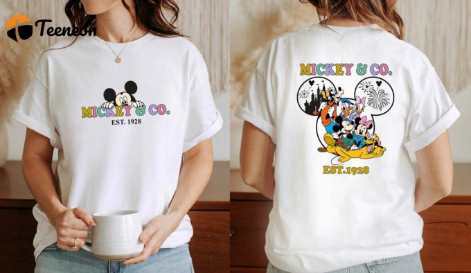 Vintage Retro Mickey &Amp;Amp; Co Est 1928 Shirt Disneyworld &Amp;Amp; Disneyland Disney Family &Amp;Amp; Friends Magic Kingdom Shirt 1