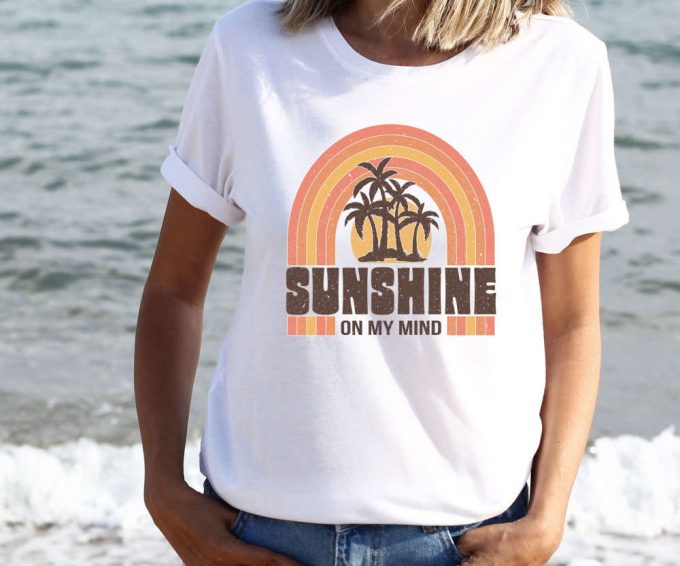 Retro Sunshine On My Mind Shirt, Retro Sunshine T Shirt, Hiking T Shirt, Camping T Shirt, Travel T Shirt, Womens Camping Shirt, 2