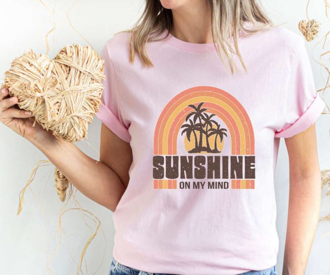 Retro Sunshine On My Mind Shirt, Retro Sunshine T Shirt, Hiking T Shirt, Camping T Shirt, Travel T Shirt, Womens Camping Shirt, 3