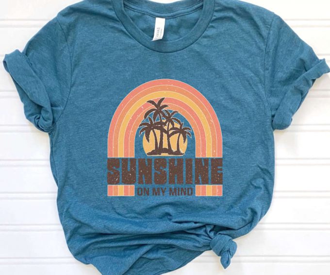 Retro Sunshine On My Mind Shirt, Retro Sunshine T Shirt, Hiking T Shirt, Camping T Shirt, Travel T Shirt, Womens Camping Shirt, 5