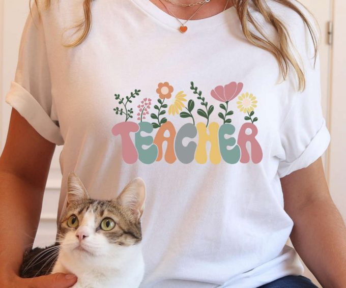 Retro Teacher T-Shirt, It'S A Beautiful Day For Learning Shirt, Gift For Teacher, Pastel Text Tshirt, Teacher Life, Gift For Teacher 4