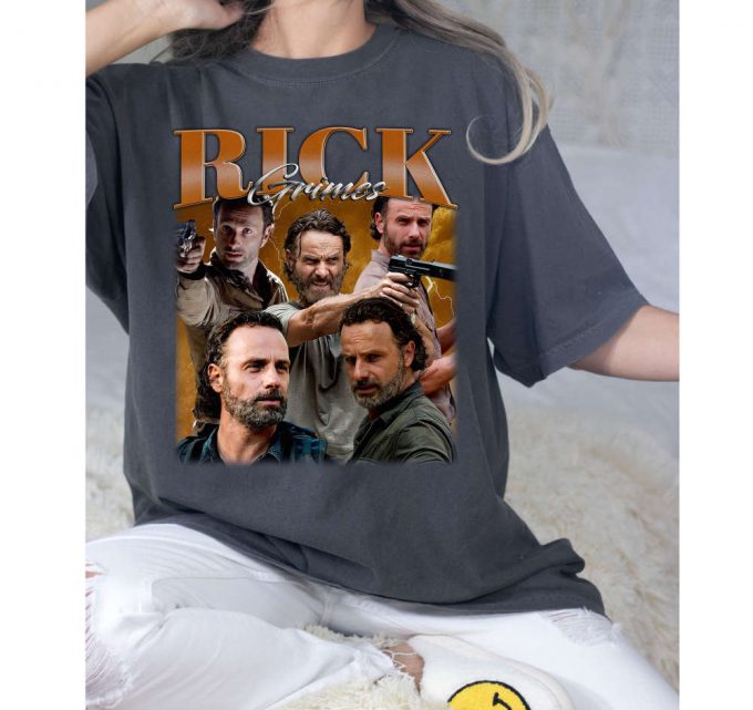 Rick Grimes T-Shirt, Rick Grimes T-Shirt, Rick Grimes Unisex, Unisex T-Shirt, Hip Hop Graphic, Trendy T-Shirt, Retro T-Shirt 3