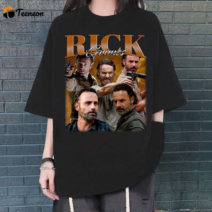 Rick Grimes T-Shirt, Rick Grimes T-Shirt, Rick Grimes Unisex, Unisex T-Shirt, Hip Hop Graphic, Trendy T-Shirt, Retro T-Shirt 1