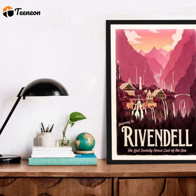 Rivendell Travel Poster For Home Decor Gift - Lord Of The Rings Vintage Travel Poster For Home Decor Gift 1