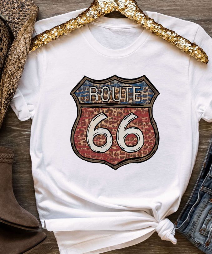 Route 66 Shirt, Western Graphic T Shirt, Desert Motel Shirt, Retro Look, Comfort Colors White, Size Up Oversize Tshirt, Boho Shirt 3