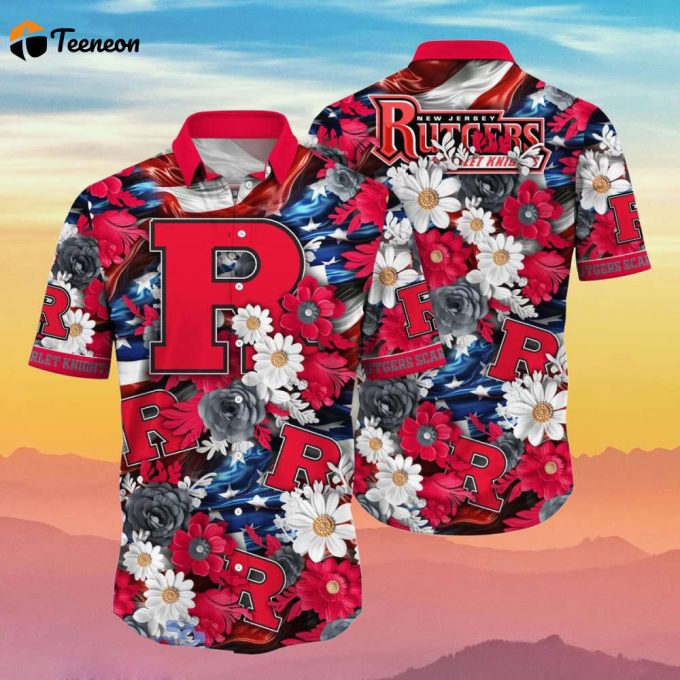 Rutgers Scarlet Knights Hawaii Shirt, Best Gift For Men And Women 1