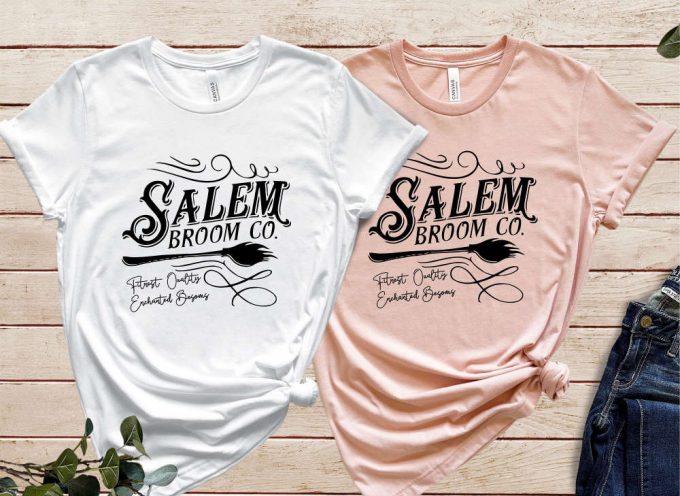 Salem Broom Co Shirt, Funny Halloween Shirt, Witch Shirt, Fall T-Shirt, Halloween Outfit, Witchy Clothing, Halloween Gift Tee 2