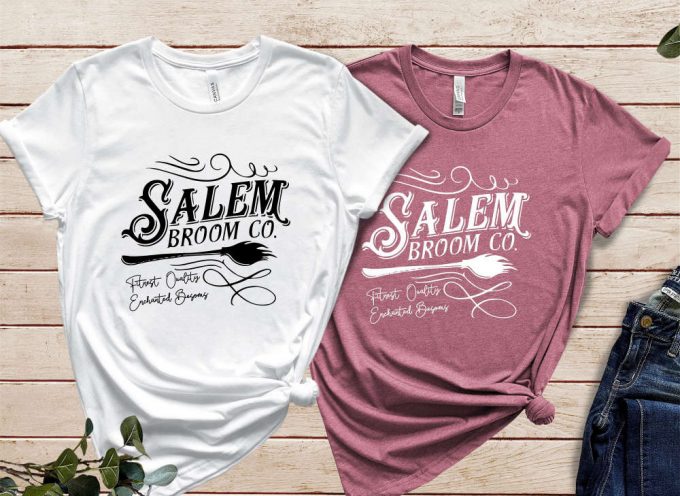 Salem Broom Co Shirt, Funny Halloween Shirt, Witch Shirt, Fall T-Shirt, Halloween Outfit, Witchy Clothing, Halloween Gift Tee 3