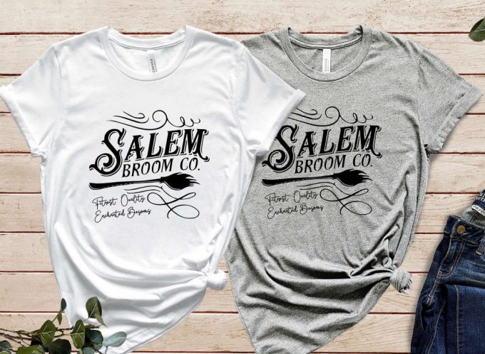 Salem Broom Co Shirt, Funny Halloween Shirt, Witch Shirt, Fall T-Shirt, Halloween Outfit, Witchy Clothing, Halloween Gift Tee 4