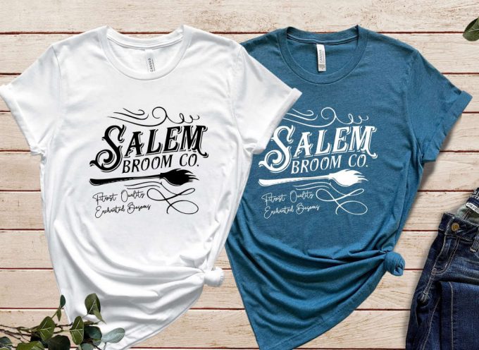 Salem Broom Co Shirt, Funny Halloween Shirt, Witch Shirt, Fall T-Shirt, Halloween Outfit, Witchy Clothing, Halloween Gift Tee 5