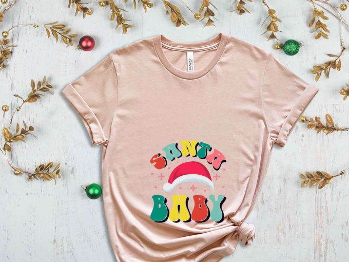 Santa Baby Maternity T-Shirt, Mama Santa Tshirt, Gift For New Moms, Christmas Pregnancy Shirt, Baby Announcement Shirt, Xmas Maternity Tees 6