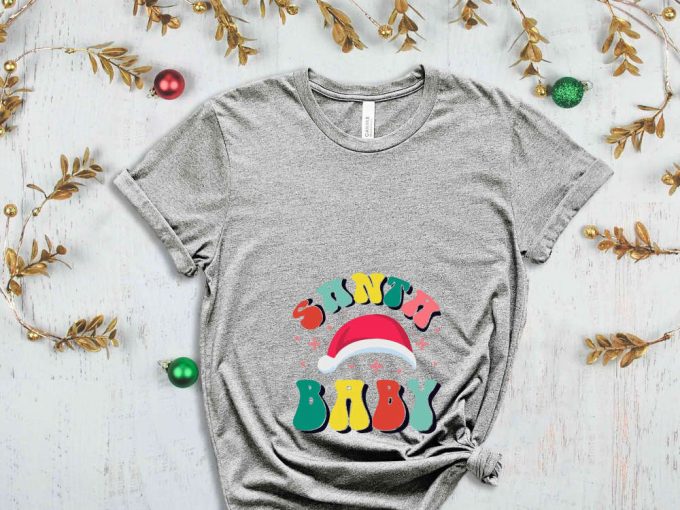 Santa Baby Maternity T-Shirt, Mama Santa Tshirt, Gift For New Moms, Christmas Pregnancy Shirt, Baby Announcement Shirt, Xmas Maternity Tees 7