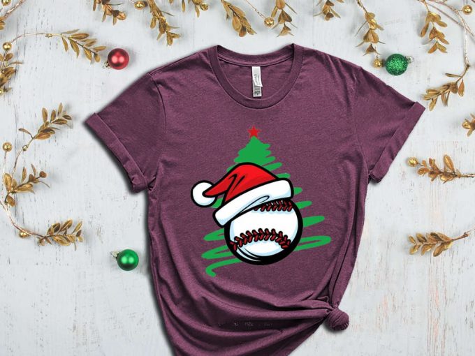 Santa Baseball T-Shirt, Xmas Sport Shirt, Christmas Baseball, Baseball Lover Christmas Gift, Xmas Baseball, Xmas Gift For Boys, Kid'S Tshirt 7