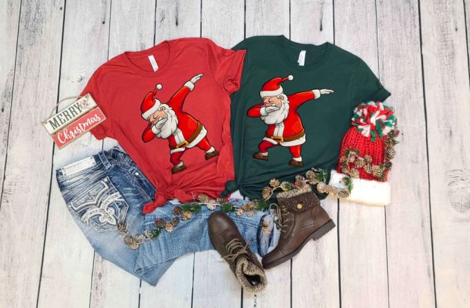 Santa Claus T-Shirt, Christmas Family Shirt, Xmas Holiday Gifts, Funny Santa Tshirt, Cute Holiday Apparel, Christmas Shirt For Women 2