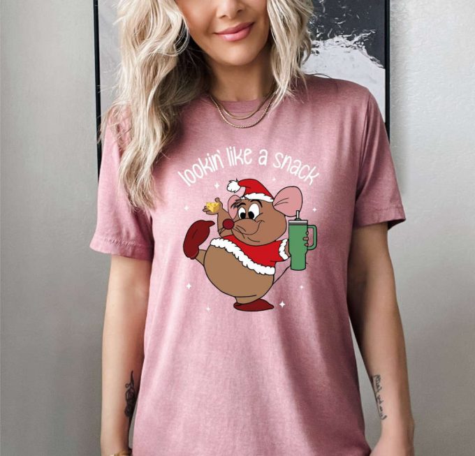 Snacking Around Santa Gus T-Shirt: Festive Christmas Shirt Disney &Amp; Funny Santa Tee For Xmas Party &Amp; Family Vacation 3