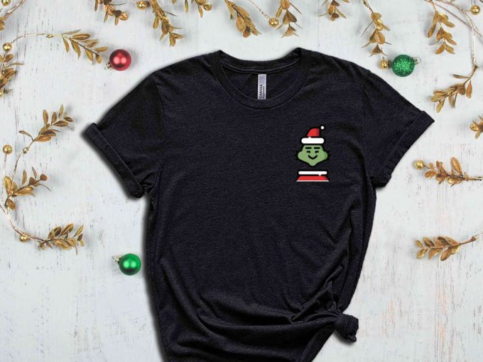 Santa Pocket Size T-Shirt, Christmas Shirt, Christmas Gift, Santa Graphic Tees, Santa Claus Shirt, Xmas Holiday Tshirt, Christmas Party Tees 5