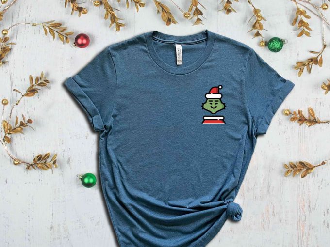 Santa Pocket Size T-Shirt, Christmas Shirt, Christmas Gift, Santa Graphic Tees, Santa Claus Shirt, Xmas Holiday Tshirt, Christmas Party Tees 6