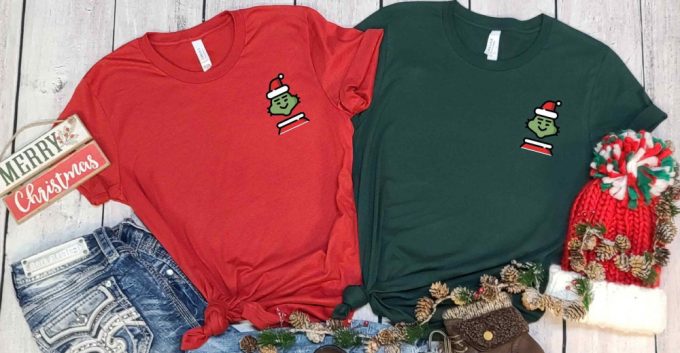 Santa Pocket Size T-Shirt, Christmas Shirt, Christmas Gift, Santa Graphic Tees, Santa Claus Shirt, Xmas Holiday Tshirt, Christmas Party Tees 7