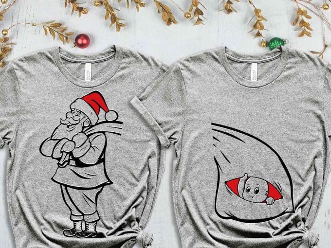 Santa'S Couple T-Shirt, Merry Christmas Shirt, Winter Holiday Shirts, Matching Family Christmas Shirt, Christmas Gift For Couples, Mr Mrs 2