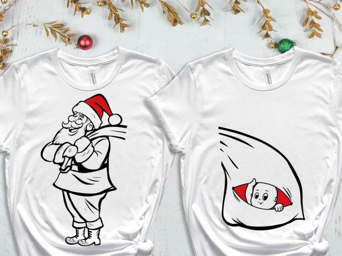 Santa'S Couple T-Shirt, Merry Christmas Shirt, Winter Holiday Shirts, Matching Family Christmas Shirt, Christmas Gift For Couples, Mr Mrs 4