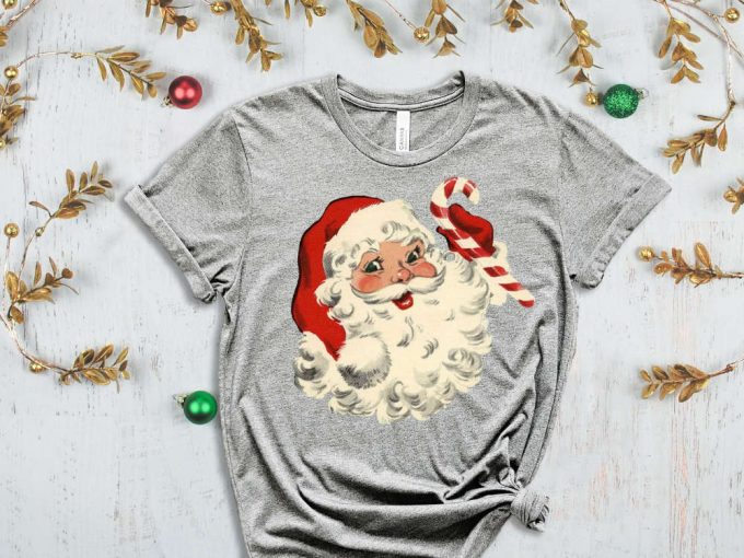 Santa T-Shirt, Christmas Candy Shirt, Christmas Vibes, Happy New Year, Merry Christmas Tees, Funny Matching Christmas Shirt, Christmas Gift 2