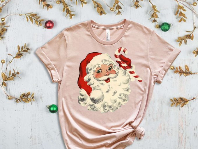 Santa T-Shirt, Christmas Candy Shirt, Christmas Vibes, Happy New Year, Merry Christmas Tees, Funny Matching Christmas Shirt, Christmas Gift 3