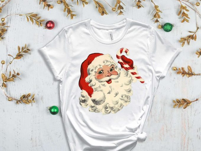 Santa T-Shirt, Christmas Candy Shirt, Christmas Vibes, Happy New Year, Merry Christmas Tees, Funny Matching Christmas Shirt, Christmas Gift 4