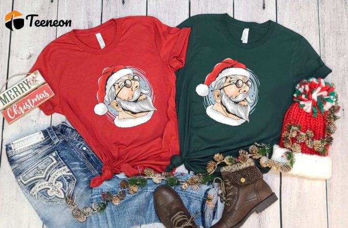 Santa T-Shirt, Cool Santa Shirt, Christmas Vibes, Happy New Year, Merry Christmas Shirt, Funny Christmas Shirt, Christmas Gift 1