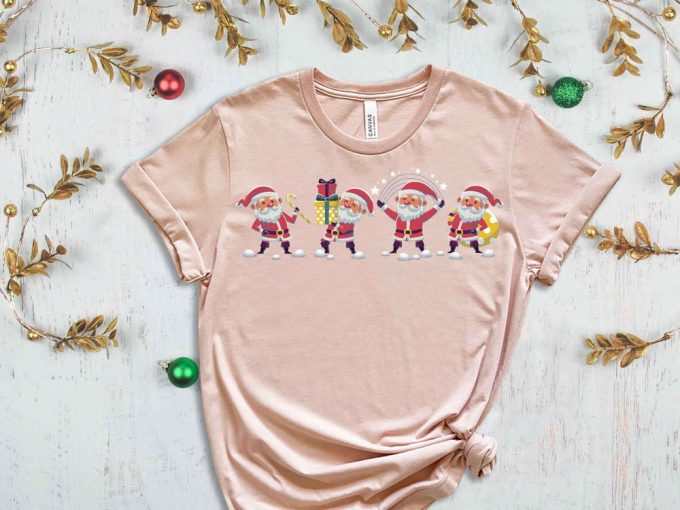 Santa T-Shirt, Funny Santa Shirt, Santa Claus Tees, Happy New Year, Merry Christmas Shirt, Funny Christmas Shirt, Christmas Gift, Xmas Santa 4