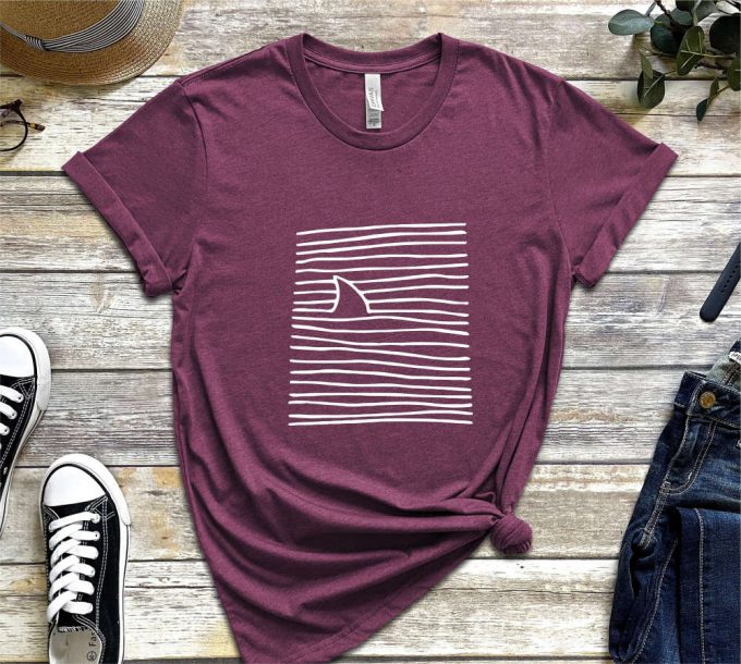 Shark Fin Shirt, Shark Swimming Shirt, Funny Shark T-Shirt, Cool Shark Shirt, Shark T-Shirt, Weekend Shirts, Holiday Shirts, Funny Gifts 3