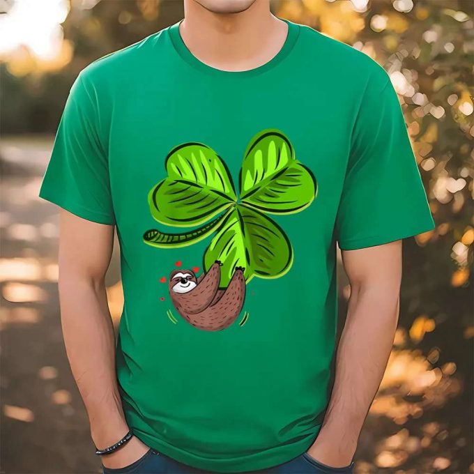 Sloth Shamrock St Patrick S Day T-Shirt: Funny Irish Sloth Shirt 2