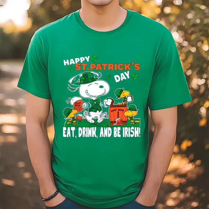 Snoopy Dog Root Beer Saint Patrick S Day T-Shirt: Fun &Amp; Festive St Paddy S Tee!