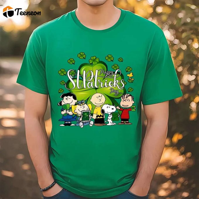 Cheerful Snoopy Peanuts St Patrick S Day T-Shirt: Celebrate With Style