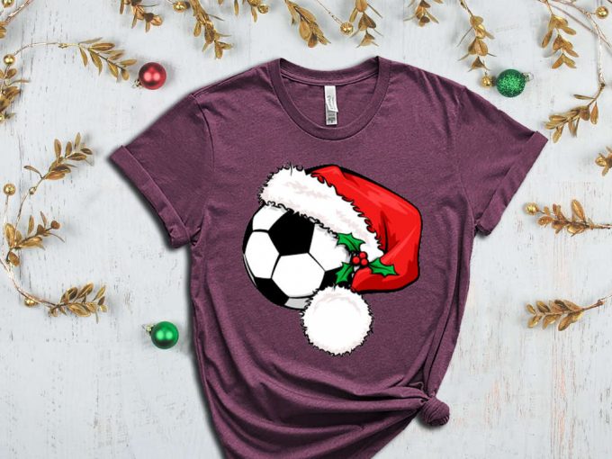 Soccer Santa T-Shirt, Santa Shirt, Xmas Sport Shirt, Soccer Christmas, Soccer Lover, Christmas Gift, Xmas Soccer, Xmas Shirt For Boys 6