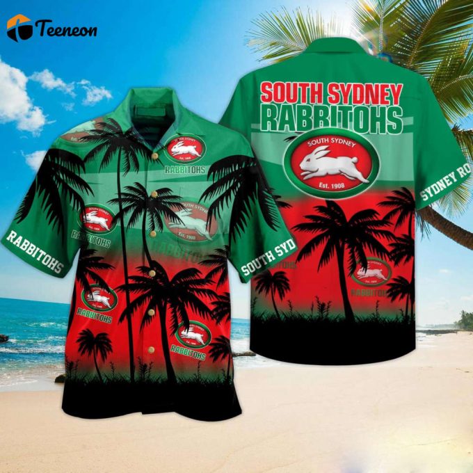 South Sydney Rabbitohs Hawaii Shirt, Best Gift For Men And Women 1