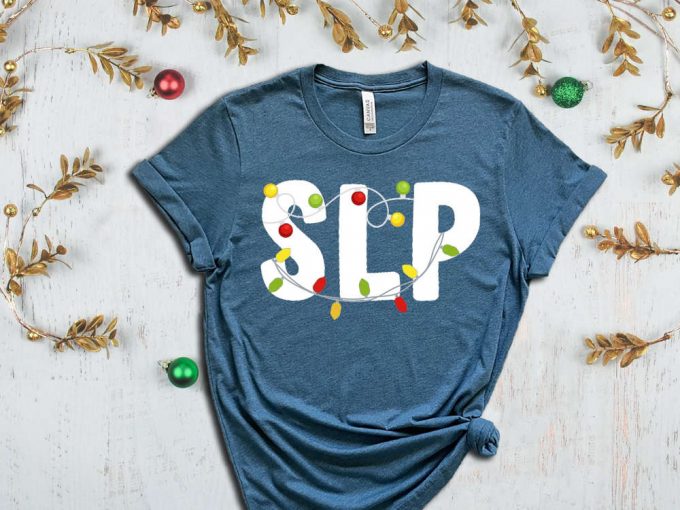 Speech Language Pathologist Christmas T-Shirt, Gift For Slp, Slp Christmas T Shirt, Slp Xmas, Speech Therapy, Speech Language Therapist 5