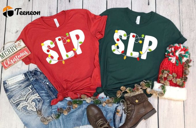 Speech Language Pathologist Christmas T-Shirt, Gift For Slp, Slp Christmas T Shirt, Slp Xmas, Speech Therapy, Speech Language Therapist 1