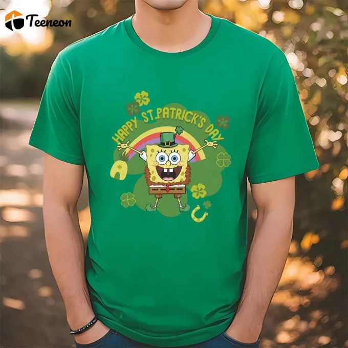 Spongebob Squarepants St Patrick S Day T-Shirt – Get Happy With This Fun &Amp;Amp; Festive Gear! 1