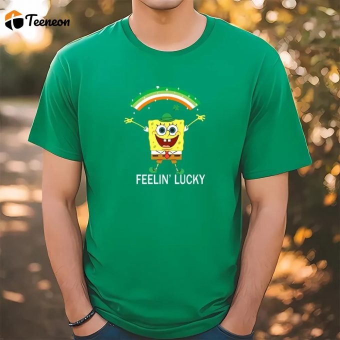 Spongebob St Patrick S Day T-Shirt - Feelin Lucky &Amp;Amp; Festive! 1