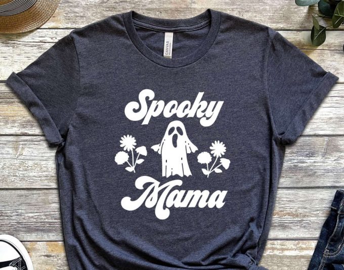 Spooky Mama Shirt, Halloween Shirt, Ghost T-Shirt, Spooky Tee, Mama T-Shirt, Spooky Season, Fall Shirt, Cute Halloween Tee, Mom Gift 3