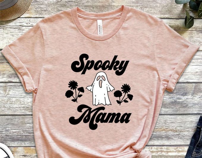 Spooky Mama Shirt, Halloween Shirt, Ghost T-Shirt, Spooky Tee, Mama T-Shirt, Spooky Season, Fall Shirt, Cute Halloween Tee, Mom Gift 4