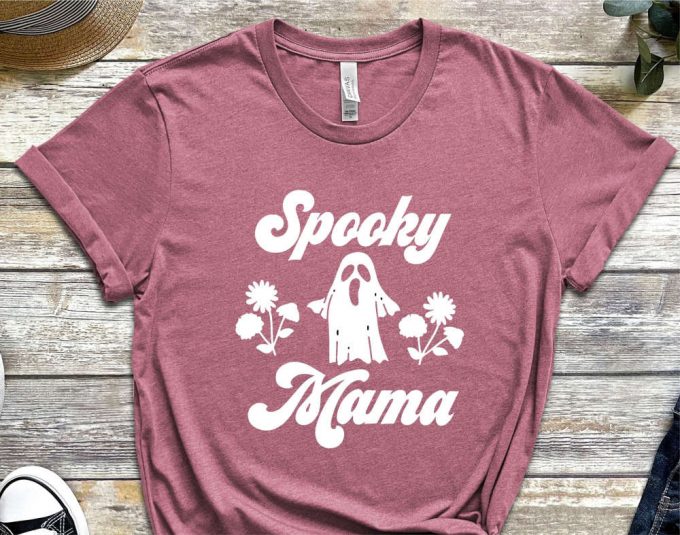 Spooky Mama Shirt, Halloween Shirt, Ghost T-Shirt, Spooky Tee, Mama T-Shirt, Spooky Season, Fall Shirt, Cute Halloween Tee, Mom Gift 5