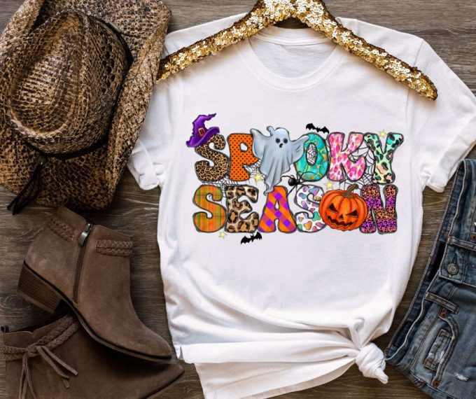 Spooky Season Ghost T-Shirt, Ghost T-Shirt, Halloween Favorite, Cute Ghost T-Shirt, Halloween Gift, Spooky Season Shirt, Funny Halloween 3