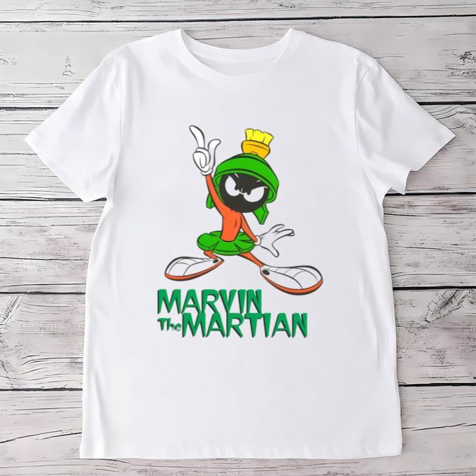 Green Martin The Martian Looney Tunes T Shirt For St Paddy S Day 2