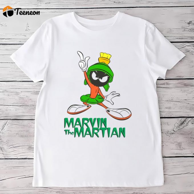 Green Martin The Martian Looney Tunes T Shirt For St Paddy S Day 1