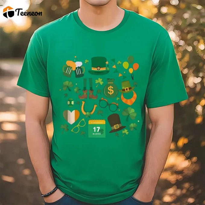 St Patrick S Day T-Shirt: Doodle Design For A Festive Saint Patrick S Celebration 1