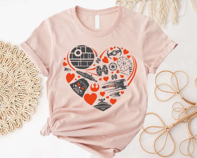 Galactic Love: Star Wars Death Star Valentines Day Shirt With Droids Darth Vader And Disney Honeymoon 3