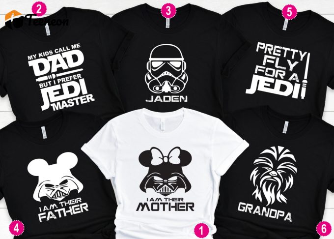 Unite The Force With Star Wars Family Shirts: Disney Mandalorian Yoda Chewbacca &Amp;Amp; More! 1