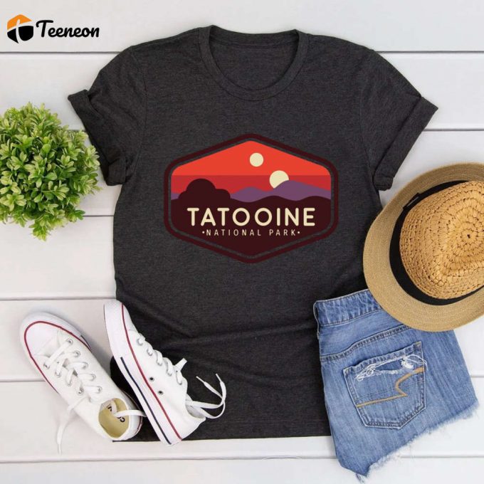 Star Wars Tatooine Sunset T-Shirt: Men S &Amp;Amp; Women S Unisex Shirt - Luke Skywalker &Amp;Amp; Disney Design 1